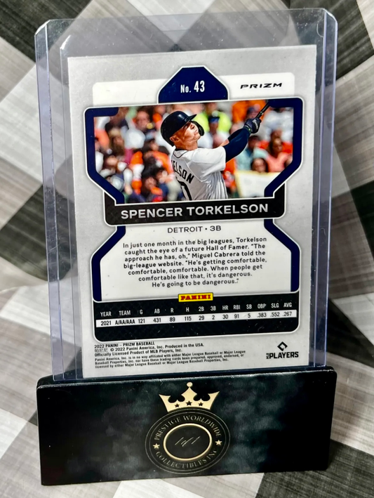 Spencer Torkelson 2022 Panini Prizm Purple Prizm Rookie #43 Detroit Tigers RC