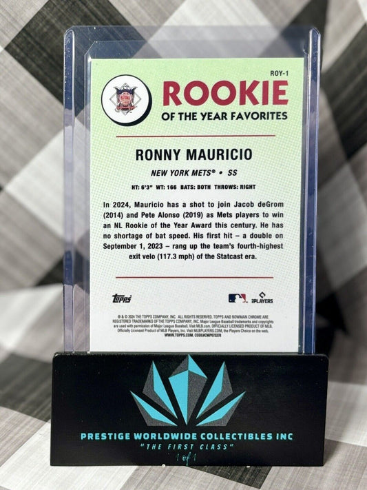 Ronny Mauricio 2024 Bowman Rookie Of The Year Favorites Mojo RC #ROY-1 NY Mets