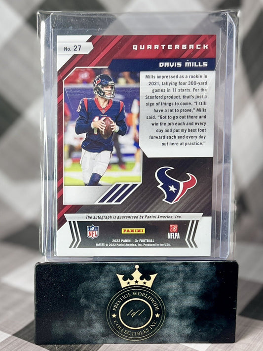 Davis Mills 2022 Panini Xr Silver Auto /50 #27 Houston Texans SP & Stanford