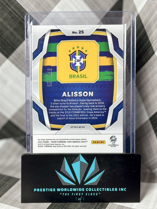 Alisson 2023-24 Prizm Copa America Red Pulsar Prizm /125 #25 Brazil Brasil GK