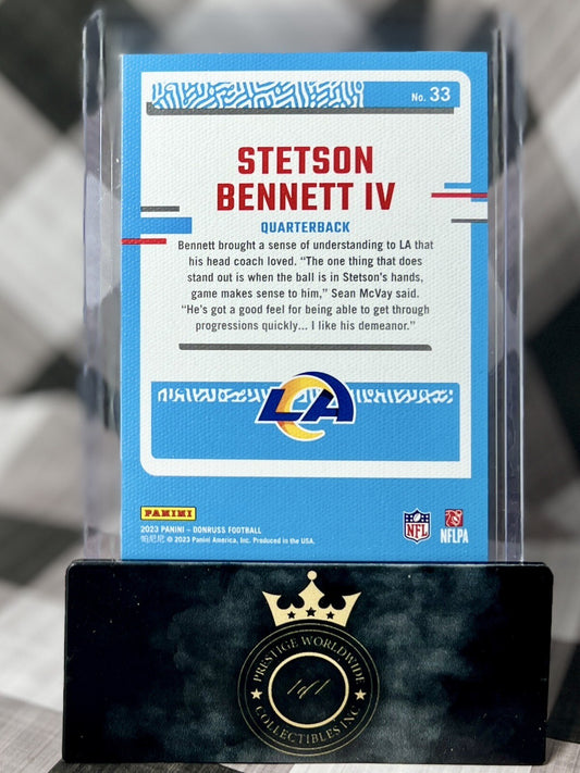 Stetson Bennett IV 2023 Panini Donruss Canvas Rated Rookie #33 Los Angeles Rams