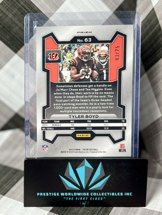 Tyler Boyd 2023 Prizm Green Scope /75 #63 Cincinnati Bengals SP