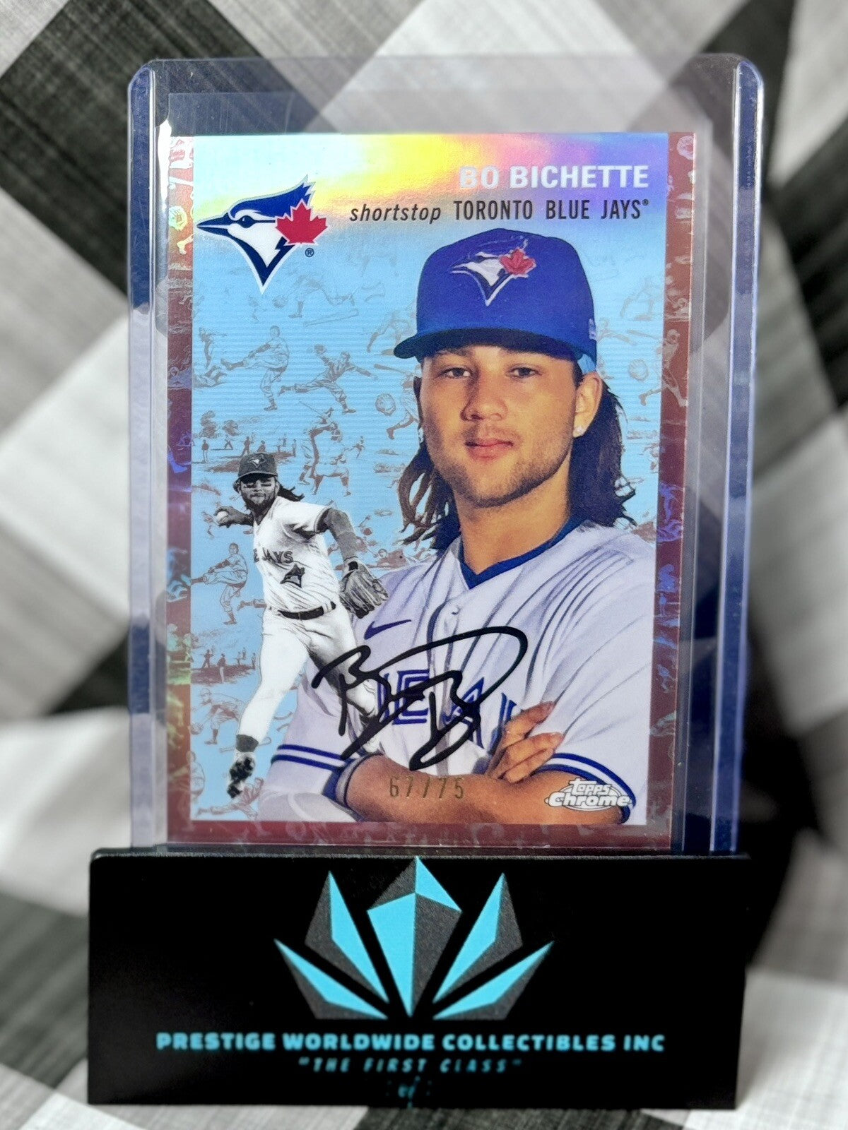 Bo Bichette 2023 Topps Chrome Platinum Rose Gold Toile Refractor /75 #323 TOR BJ