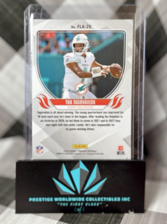 Tua Tagovailoa 2023 Panini Phoenix Holo Silver Flame Throwers #FLA-26 Dolphins