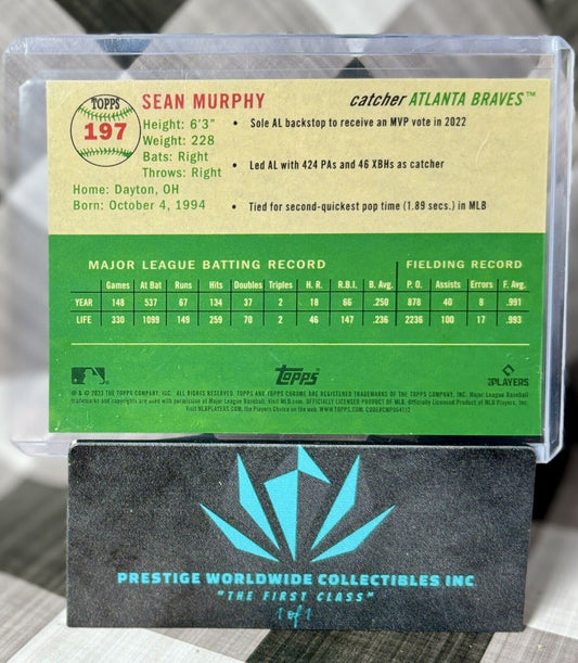 Sean Murphy 2023 Topps Chrome Platinum Topps Refractor /499 #197 ATL Braves
