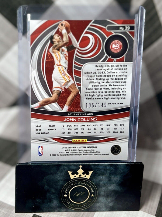 John Collins 2022-23 Panini Spectra Celestial /149 #39 Atlanta Hawks & Utah Jazz