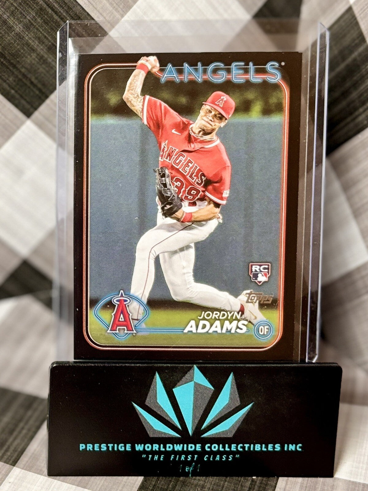 Jordyn Adams 2024 Topps Series 2 Black Border Rookie /73 #470 LA Angels RC