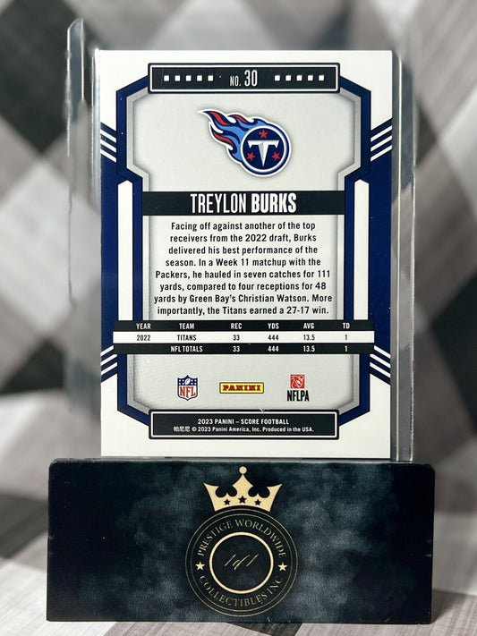 Treylon Burks 2023 Panini Score Pink Ellipse /199 #30 Tennessee Titans