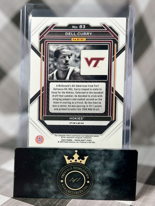 Dell Curry 2023 Prizm Draft Picks Green Prizm #83 VT Hokies & Hornets