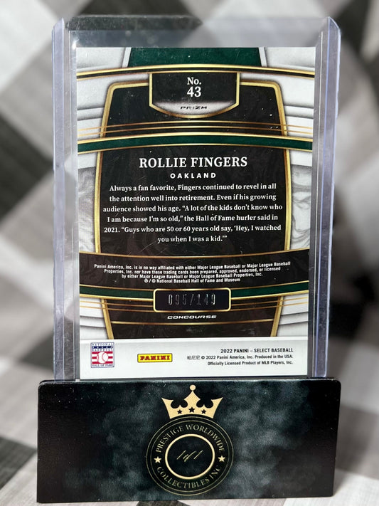 Rollie Fingers 2022 Select Concourse Light Blue /149 #43