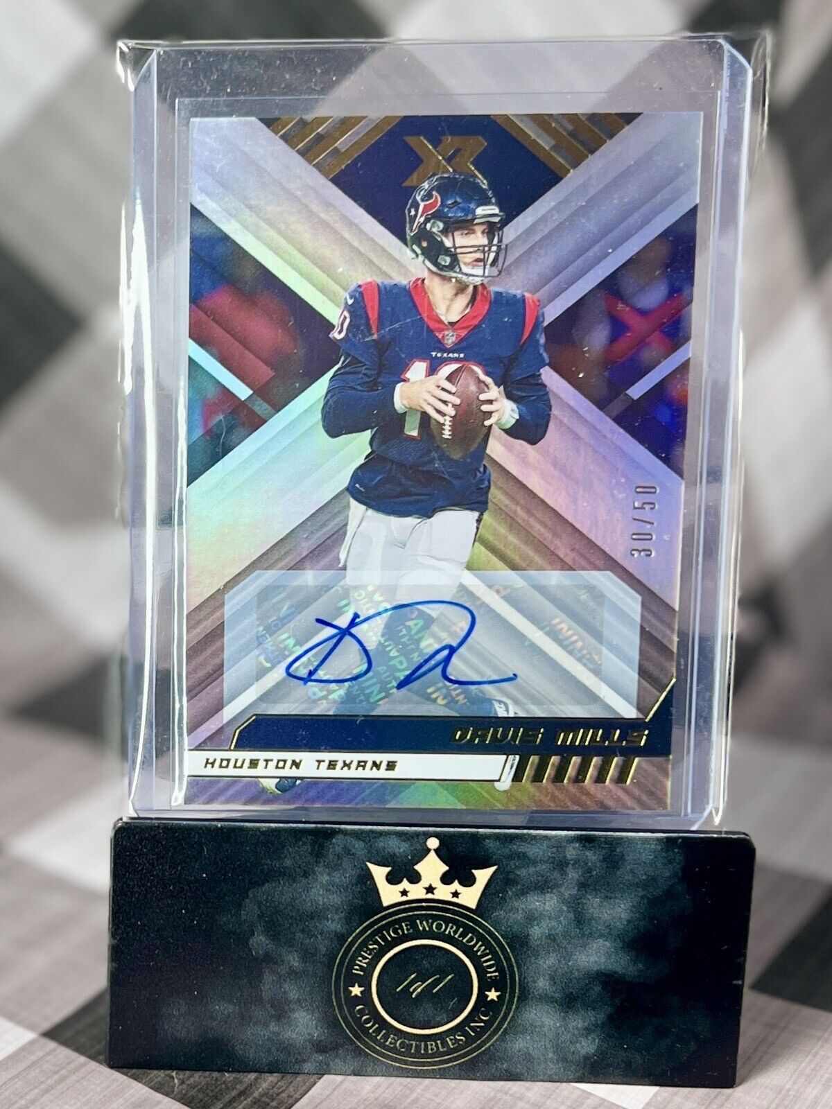 Davis Mills 2022 Panini Xr Silver Auto /50 #27 Houston Texans SP & Stanford