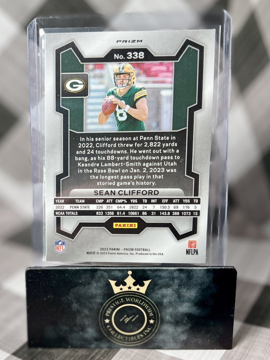 Sean Clifford 2023 Panini Prizm Orange Disco Rookie #338 Green Bay Packers RC