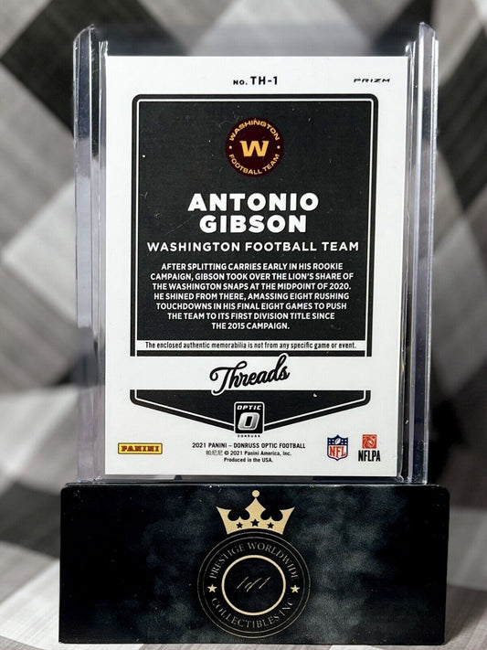 Antonio Gibson 2021 Donruss Optic Threads Patch RED COLOR MATCH #TH-1 Commanders