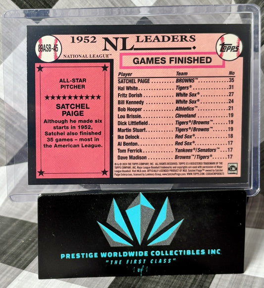 Satchel Paige Topps Series 2 All-Star Silver Foil #89ASB-45 St. Louis Browns HoF