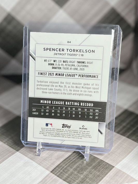 Spencer Torkelson 2022 Topps Finest MLB Silver Rookie Card #84 Detroit Tigers RC