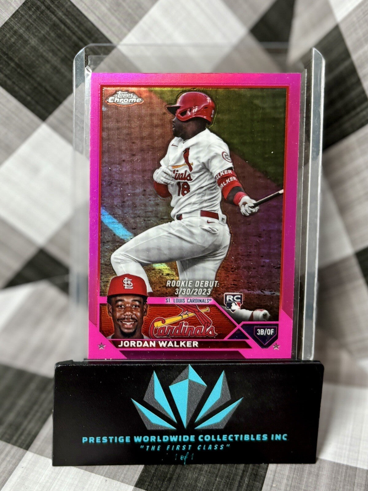 Jordan Walker 2023 Topps Chrome Update Rookie Debut Pink #USC150 Cardinals RC