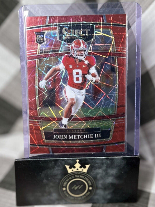 John Metchie III 2022 Select Draft Picks Concourse Red Laser Prizm #9 HOU Texans