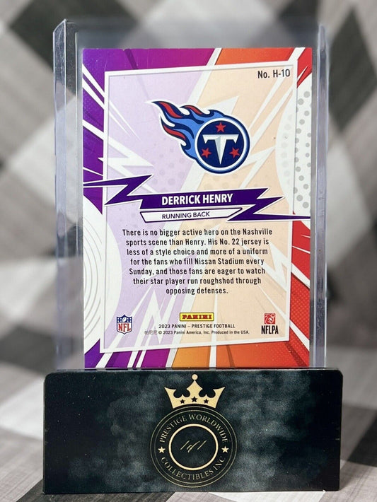 Derrick Henry 2023 Panini Prestige Heroes Foil Insert #H-10 Tennessee Titans