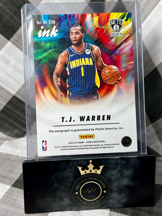 T.J. Warren 2022-23 NBA Hoops Ink Auto #HI-TJW