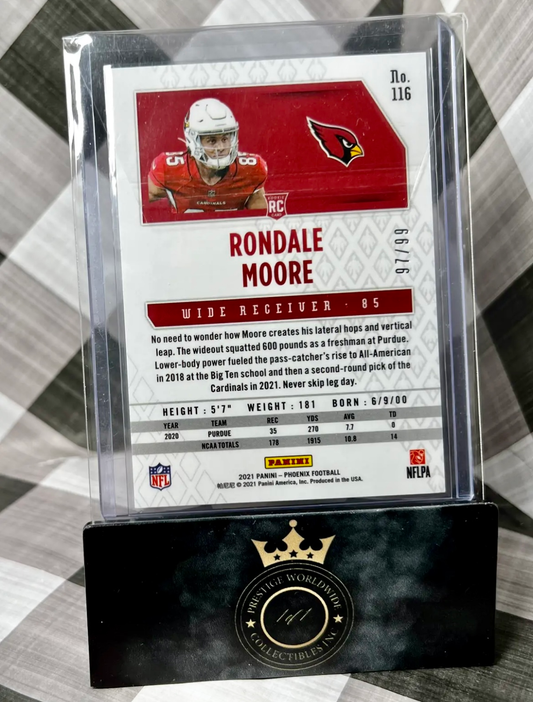 Rondale Moore 2021 Phoenix Rookie Orange Laser /99 #116 - Cardinals RC