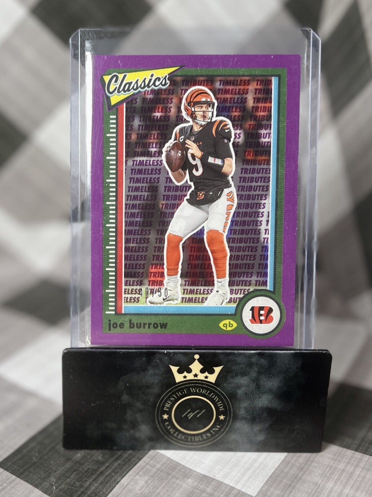 Joe Burrow 2022 Panini Classics Timeless Tributes /50 #17 Cincinnati Bengals