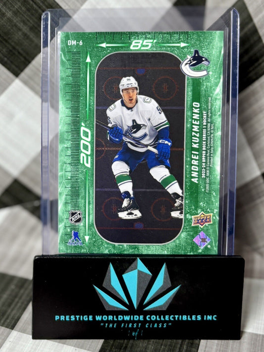 Andrei Kuzmenko 2023-24 Upper Deck Series 1 200' x 85' Green #DM-6 Vancouver