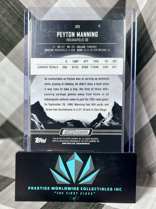 Peyton Manning 2023 Topps Composite Midnight Refractor #323 Indianapolis Colts