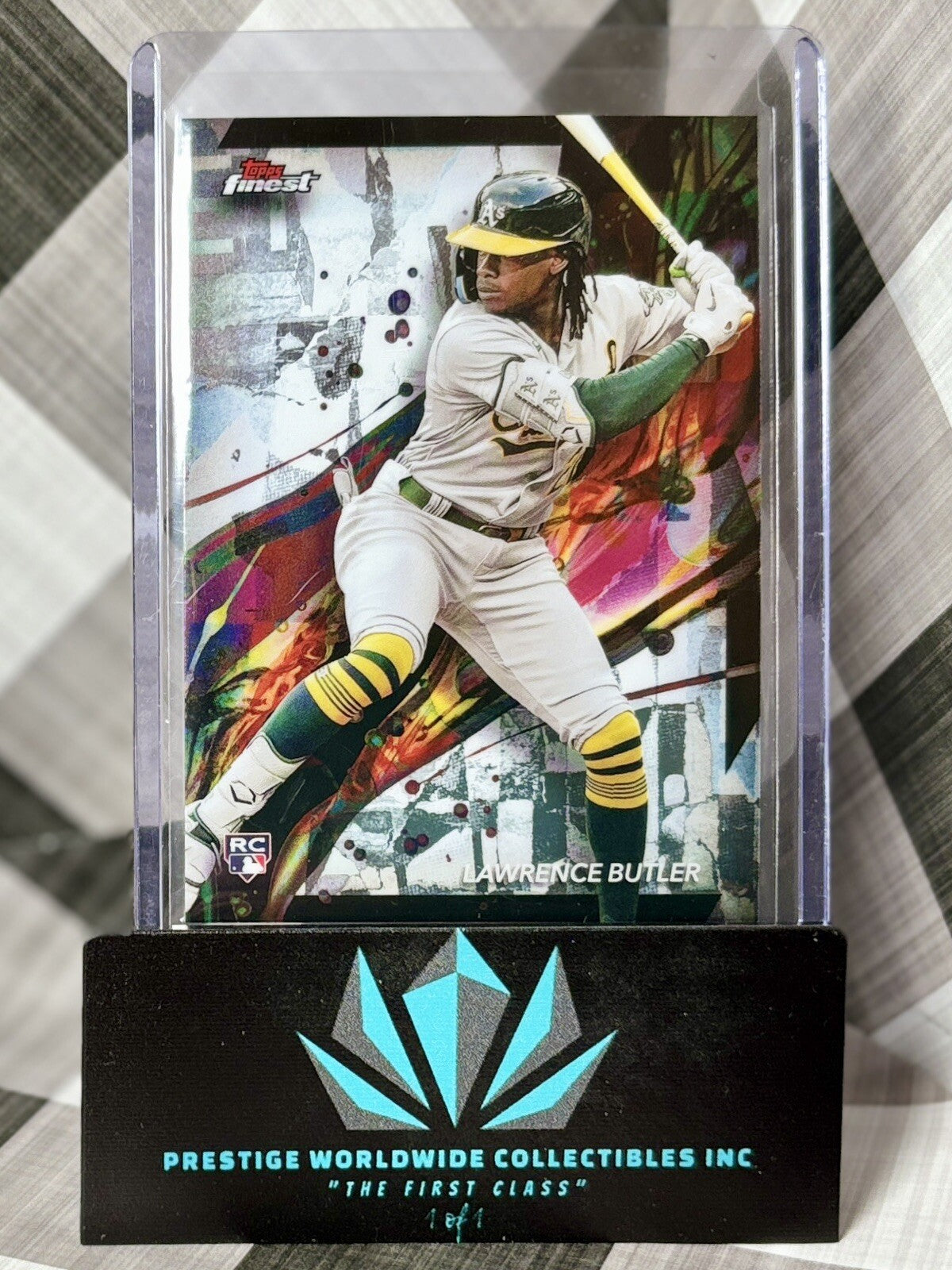 2024 Topps Finest Base Common 86 Lawrence Butler, Oakland Athletics RC