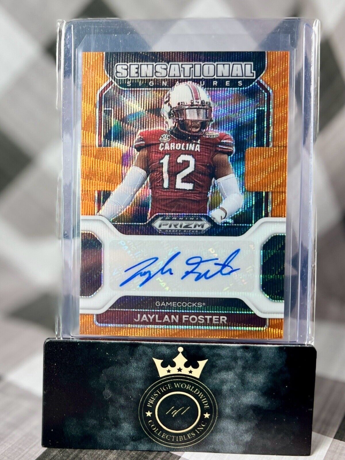 Jaylan Foster 2023 Chronicles DP Orange Wix Auto /75 #SS-JFO - South Carolina