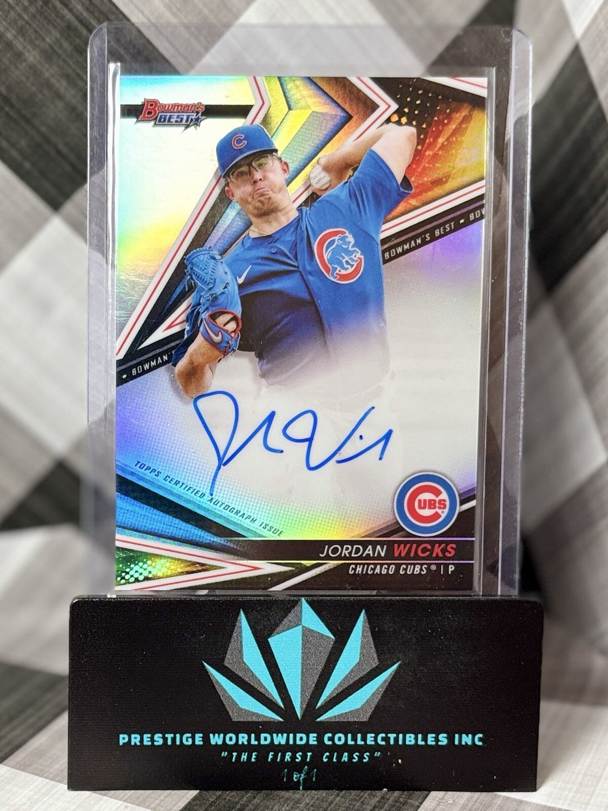 Jordan Wicks 2022 Bowman's Best of 2022 Rookie Refractor Auto #B22-JWS Cubs RC