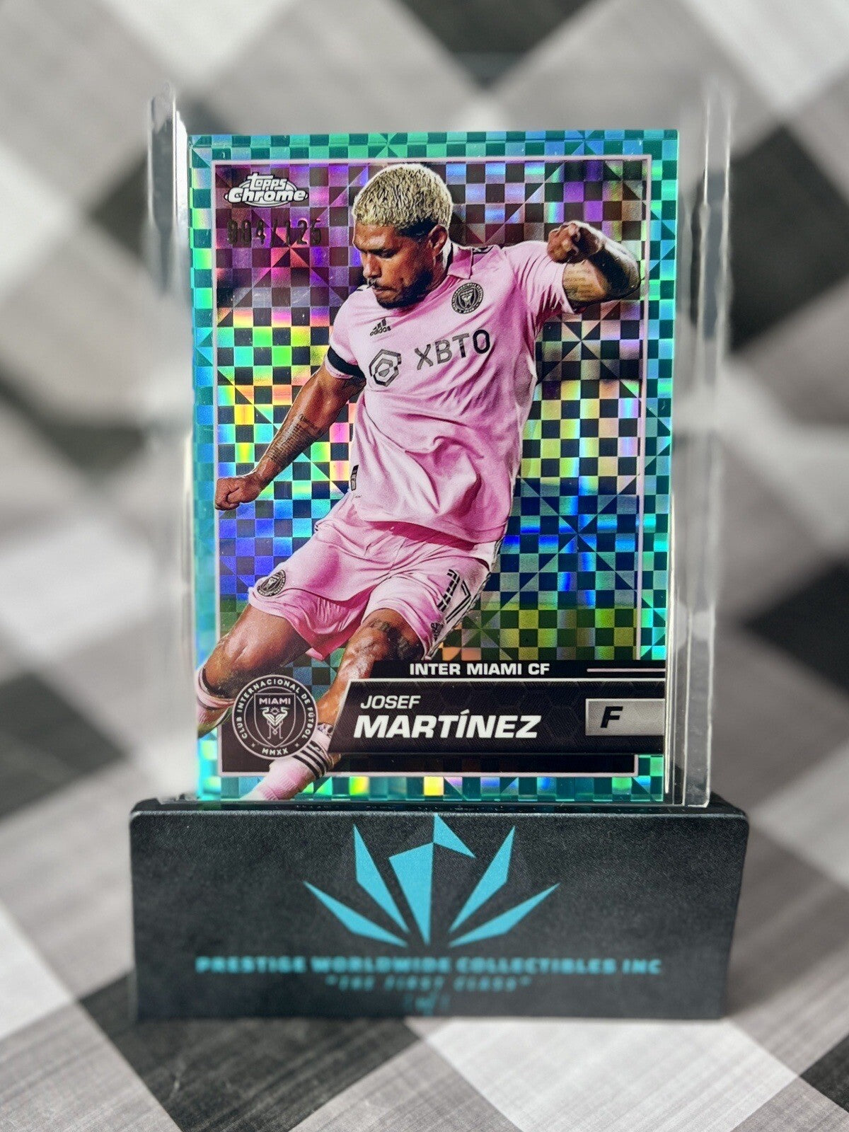 Josef Martinez 2023 Topps Chrome MLS Aqua X-Fractor /125 #19 Inter Miami SP