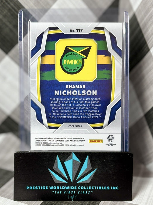 Shamar Nicholson 2023-24 Prizm Copa America Elephant Skin Rookie #117 Jamaica SP