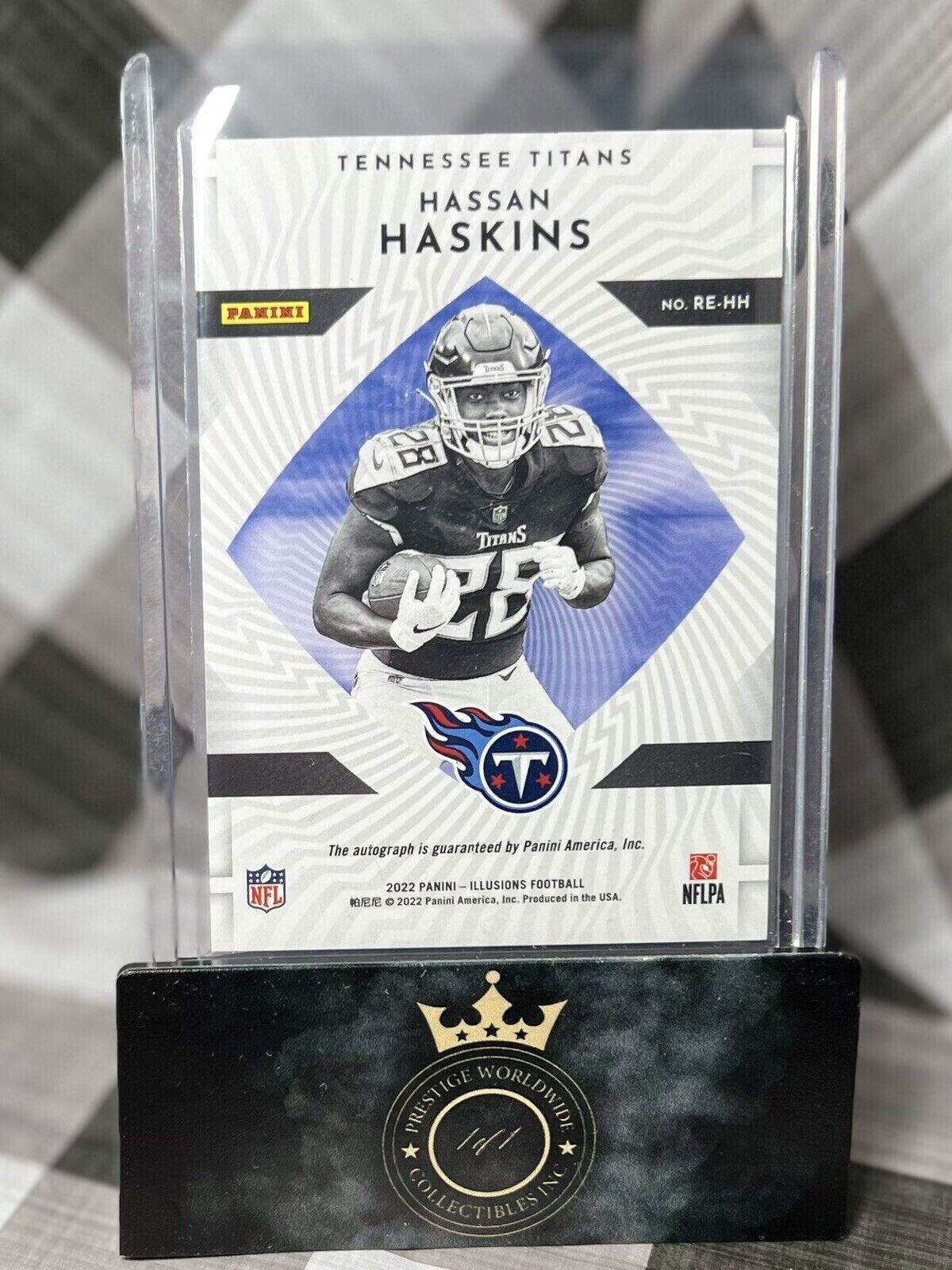 Hassan Haskins 2022 Panini Illusions Rookie Endorsements AUTO /199 #RE-HH Titans