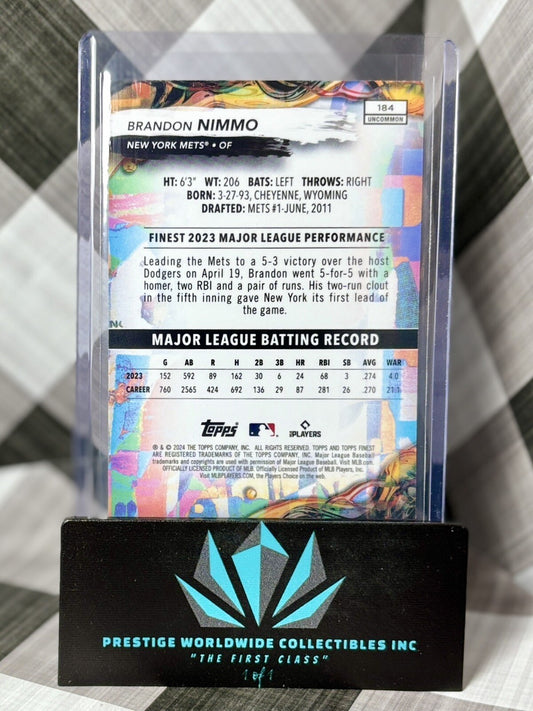 2024 Topps Finest Brandon Nimmo Uncommon Subset SP