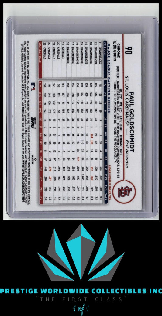 Paul Goldschmidt 2024 Topps Chrome Raywave Refractor #90 St. Louis Cardinals