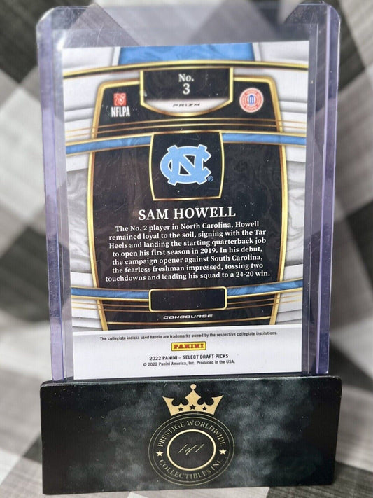 Sam Howell 2022 Select Draft Picks Rookie Concourse Red Laser #3 WSH Commanders