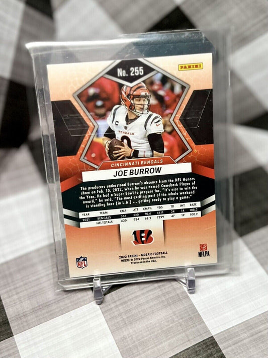 Joe Burrow 2022 Panini Mosaic Base National Pride #255 - Cincinnati Bengals NFL