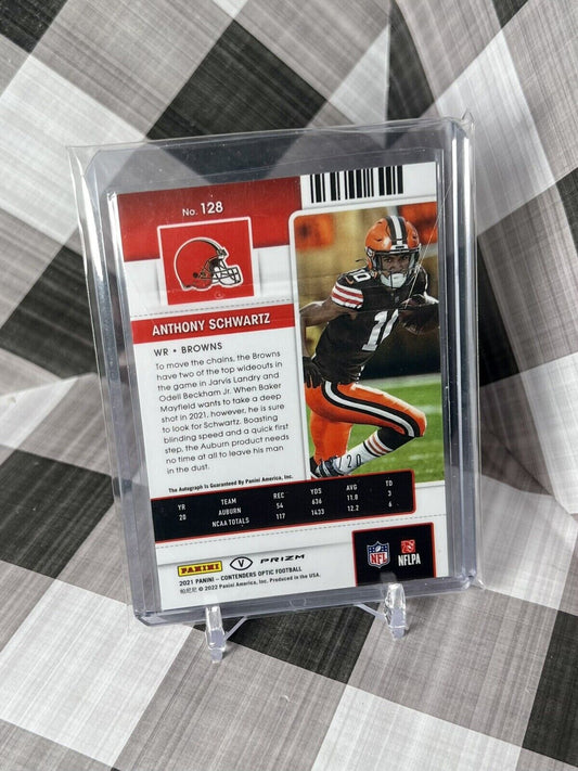 Anthony Schwartz 2021 Contenders Optic Orange Rookie Ticket Auto /20 Color Match