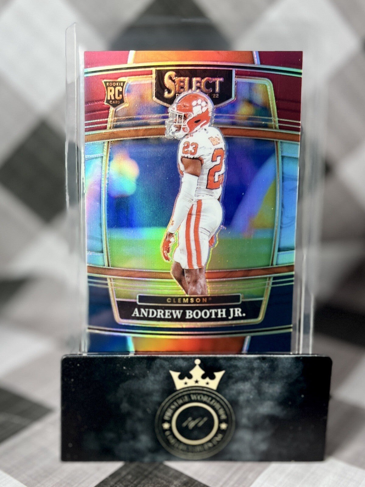 Andrew Booth Jr 2022 Panini Select Draft Picks Red White & Blue /100 #27 MN CLEM
