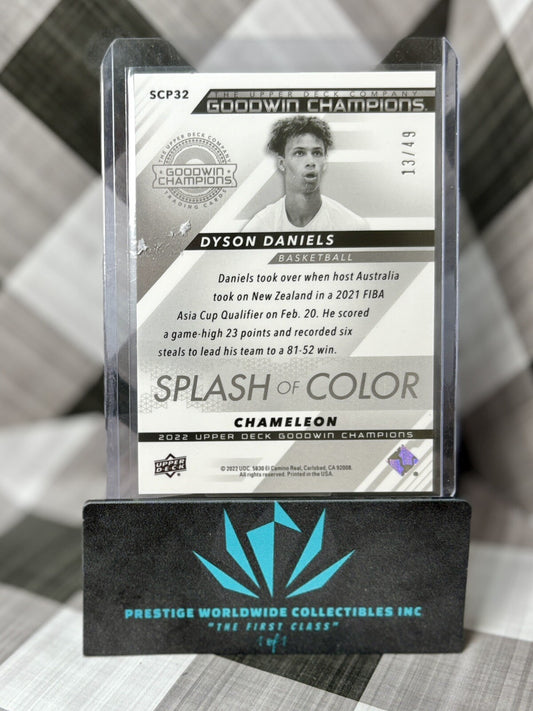 Dyson Daniels 2022 Goodwin Champions Splash of Color Chameleon Rookie /49 #SCP32