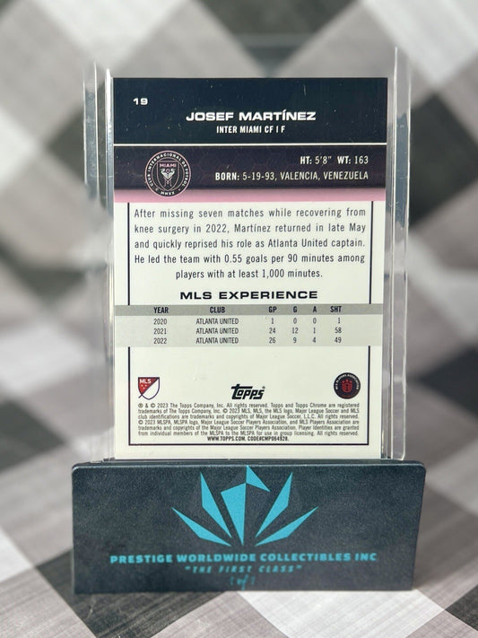 Josef Martinez 2023 Topps Chrome MLS Aqua X-Fractor /125 #19 Inter Miami SP