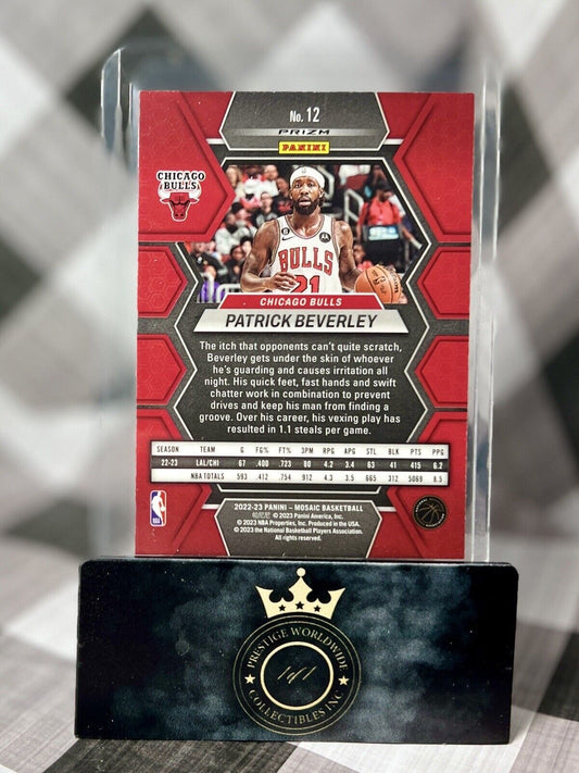 Patrick Beverley 2022-23 Panini Mosaic Green Mosaic Prizm #12 Chicago Bulls