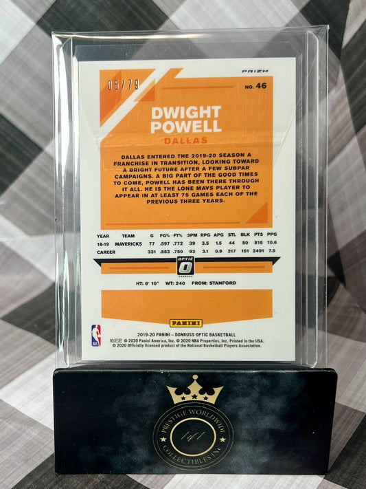 Dwight Powell 2019-20 Panini Donruss Optic Pink Velocity Prizm /79 #46 Mavericks