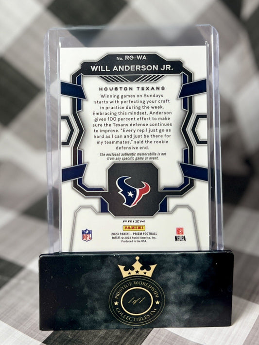 Will Anderson Jr. 2023 Panini Prizm Rookie Gear Patch #RG-WA Houston Texans RC