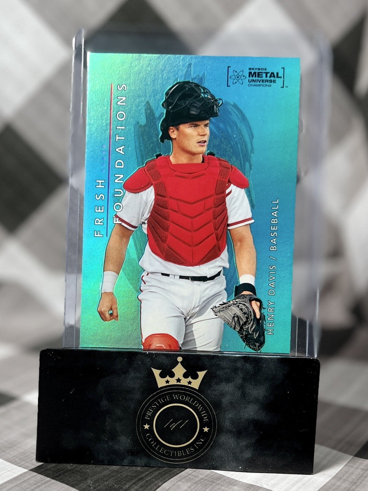 Henry Davis 2022 Skybox Metal Universe Champions Fresh Foundations Aqua FF26 PIT