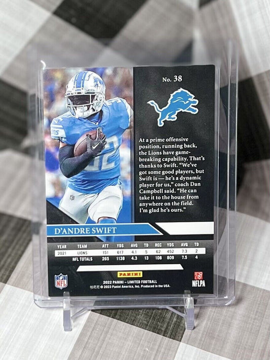 📈🔥 D'ANDRE SWIFT 2022 Panini Limited Base #38 - DETROIT LIONS & GEORGIA📈🔥