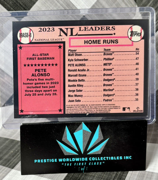 Pete Alonso 2024 Topps Series 2 35th All Star Silver Foil #89ASB-8 New York Mets