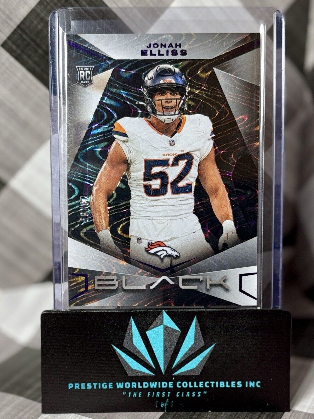 Jonah Elliss 2024 Panini Black Rookie Royal /99 #156 Denver Broncos RC