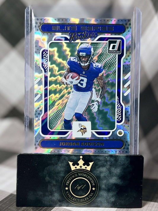 Jordan Addison 2023 Panini Donruss Elite Series Rookies #10 Minnesota Vikings RC