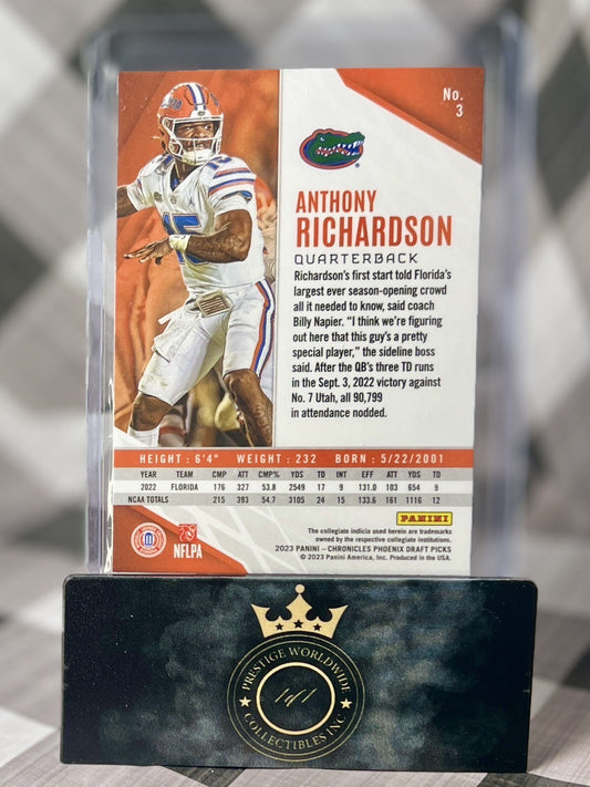 Anthony Richardson 2023 Panini Chronicles Draft Picks Phoenix Rookie #3 Colts
